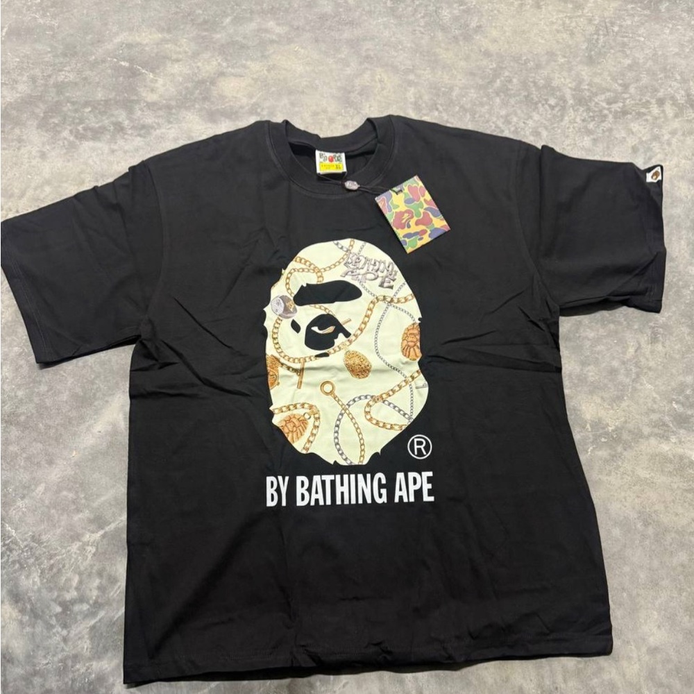 Bape Black T-Shirt with Graphic Design